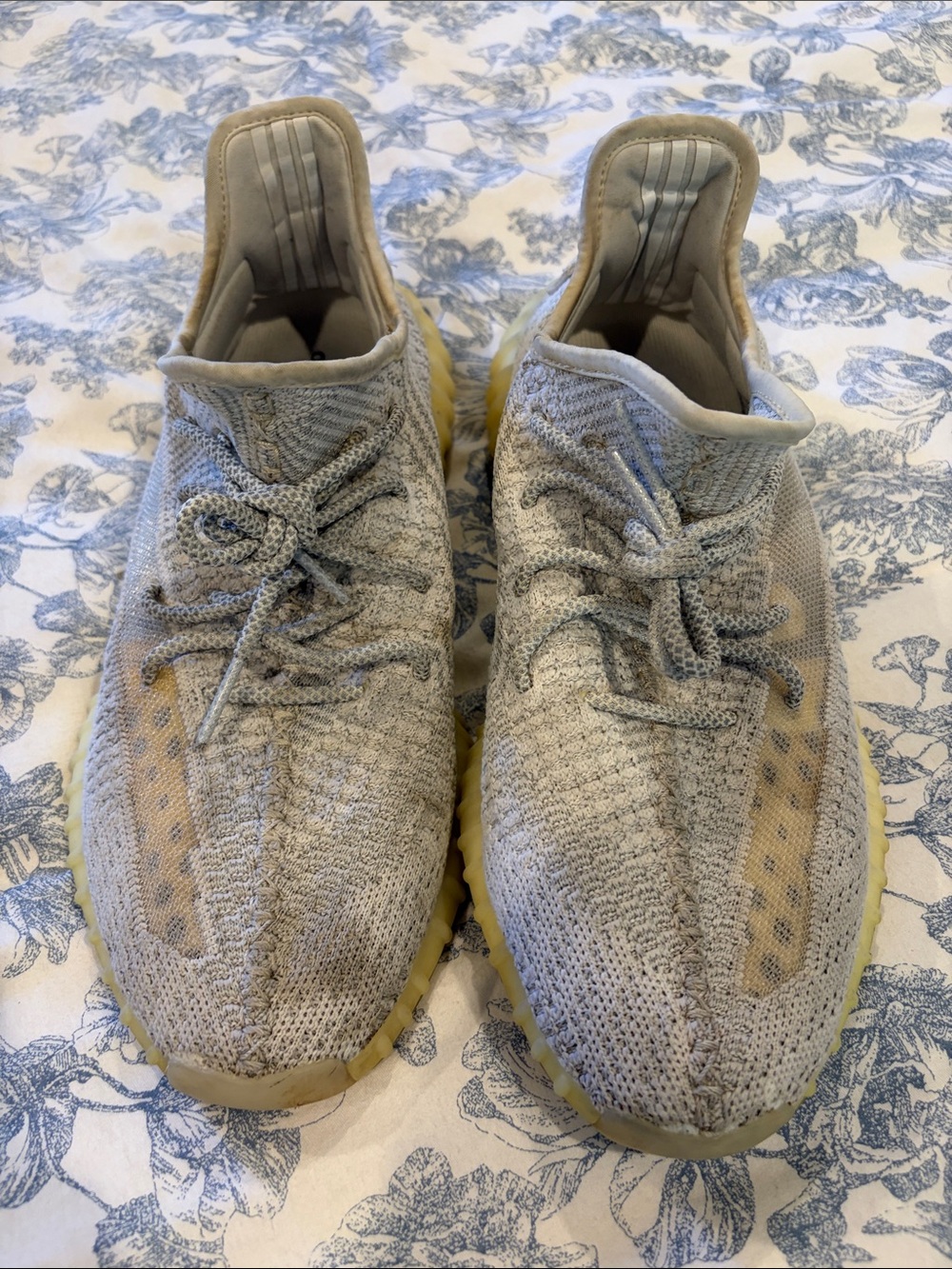 adidas Yeezy Boost 350 V2 Light Grey and Cream Sneakers
